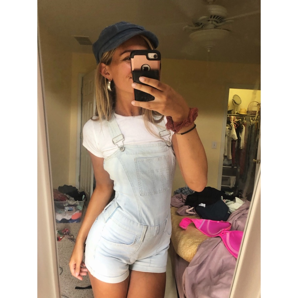 Light blue overalls